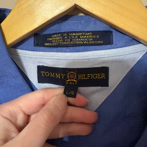 Tommy Hilfiger Men's L Striped & Solid Blue Long Sleeve Button-Up Shirt Bundle - Picture 3 of 7